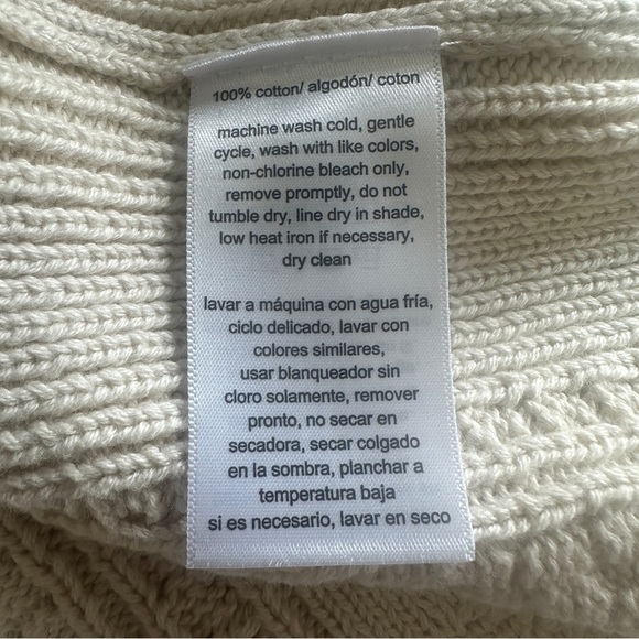 Nautica Jeans NWT Cream Cable Knit Sweater Vest Size S - Picture 11 of 11